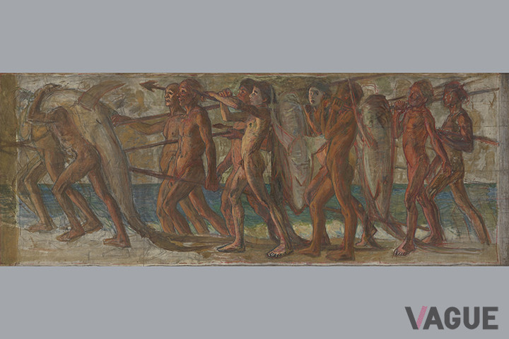 青木繁《海の幸》　1904年　油彩・カンヴァス　70.2×182.0cm　石橋財団アーティゾン美術館蔵