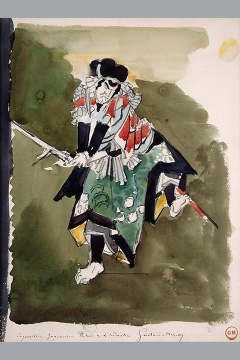 ギュスターヴ・モロー《日本の歌舞伎役者》 制作年不詳　水彩、黒鉛/紙　ギュスターヴ・モロー美術館 Photo (c) RMN-Grand Palais / René-Gabriel Ojéda / distributed by AMF