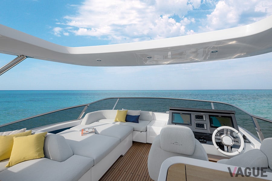 AZIMUT Grande25 METRIのフライブリッジ