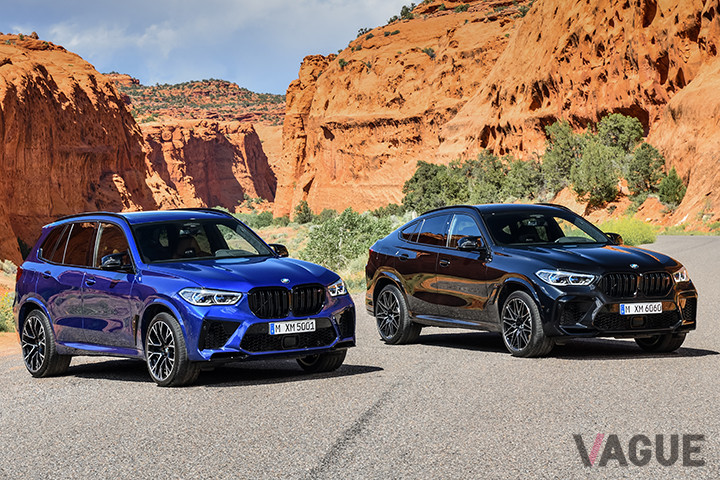 新型「X5 M」（左）と新型「X6 M」（右）」