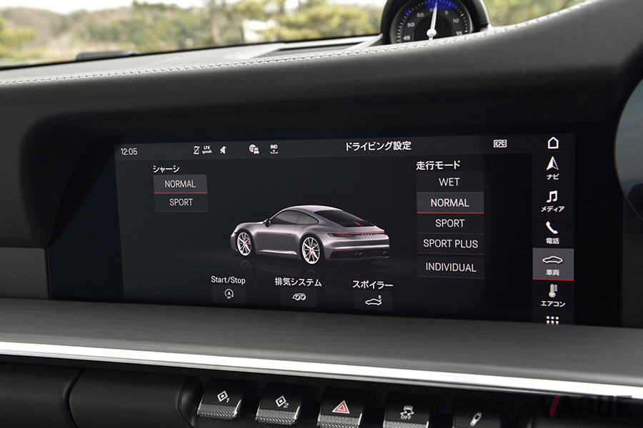 ポルシェ コミュニケーション マネジメント（PCM）の高解像度の10.9インチタッチスクリーンディスプレイ