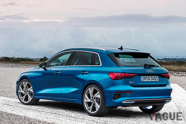 アウディ新型「A3スポーツバック」の全幅は現行型よりも約30mm幅広い1820mmとなる