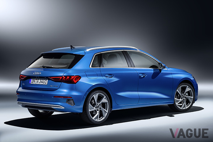 アウディ新型「A3スポーツバック」のリアスタイル。5ドアモデルのみの設定