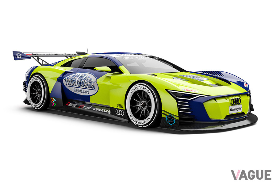 「e-tronビジョン グランツーリスモ」。マイク・ロッケンフェラー選手のマシン