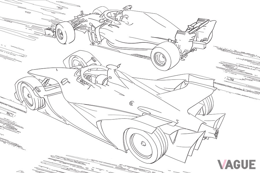 F1チームの塗り絵
