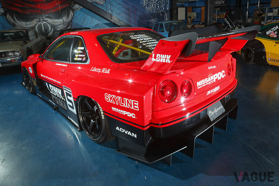 「ER34スカイライン」をベースに製作した「LB-ER34スーパーシルエットスカイライン」