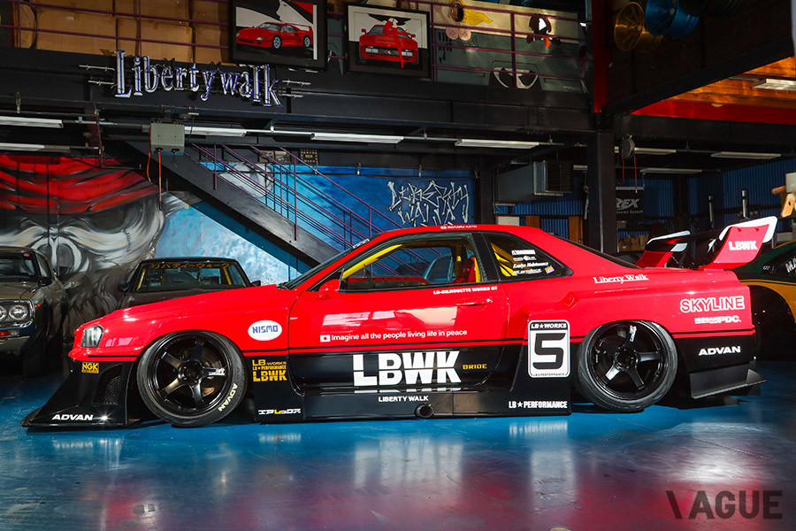 「ER34スカイライン」をベースに製作した「LB-ER34スーパーシルエットスカイライン」