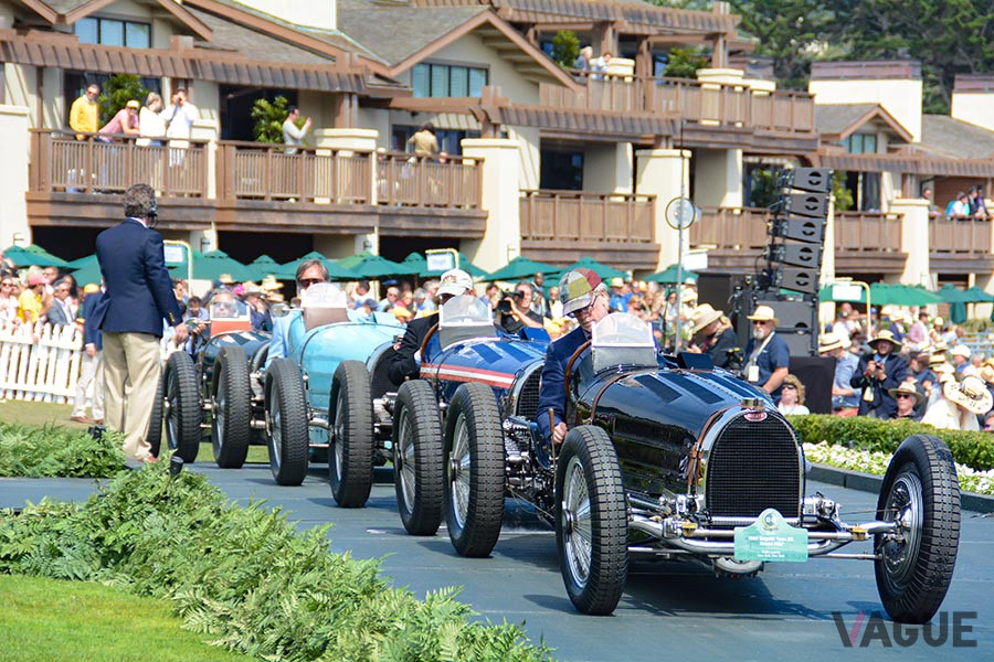ブガッティが1933年に4台のみ製作した「T59GP」が、2019年のペブルビーチに4台勢揃いした（撮影：武田公実）