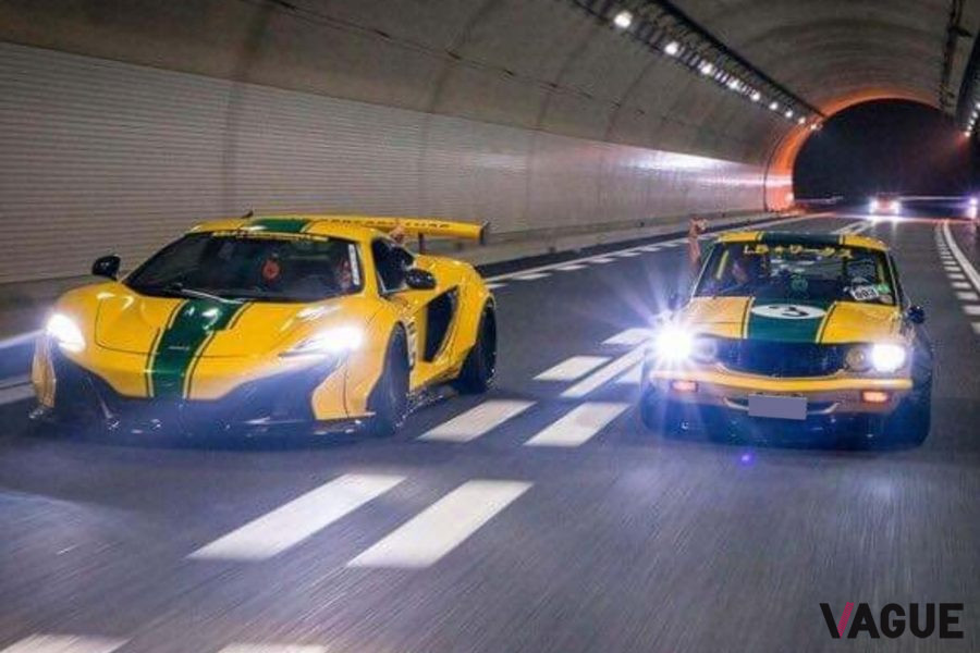 LBワークスのボディキットを纏ったマクラーレン「650S」と街道レーサー仕様のサバンナRX-3