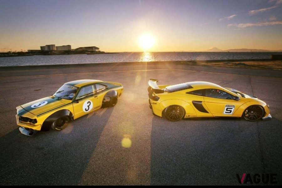 LBワークスのボディキットを纏ったマクラーレン「650S」と街道レーサー仕様のサバンナRX-3