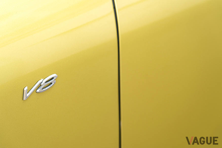 ボディの両サイドに「V8」のバッジが装着される
