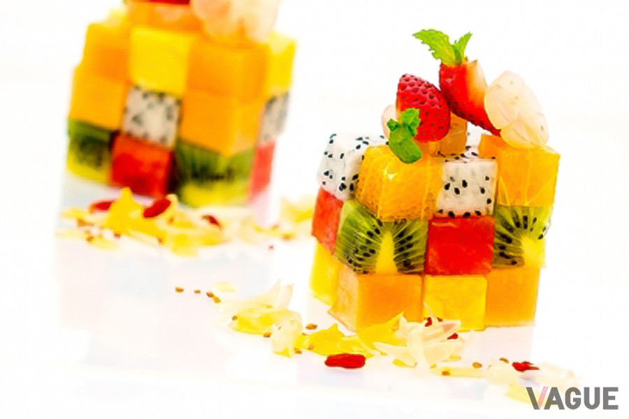 オーガニック農園で栽培したフルーツをふんだんに使ったフルーツサラダ