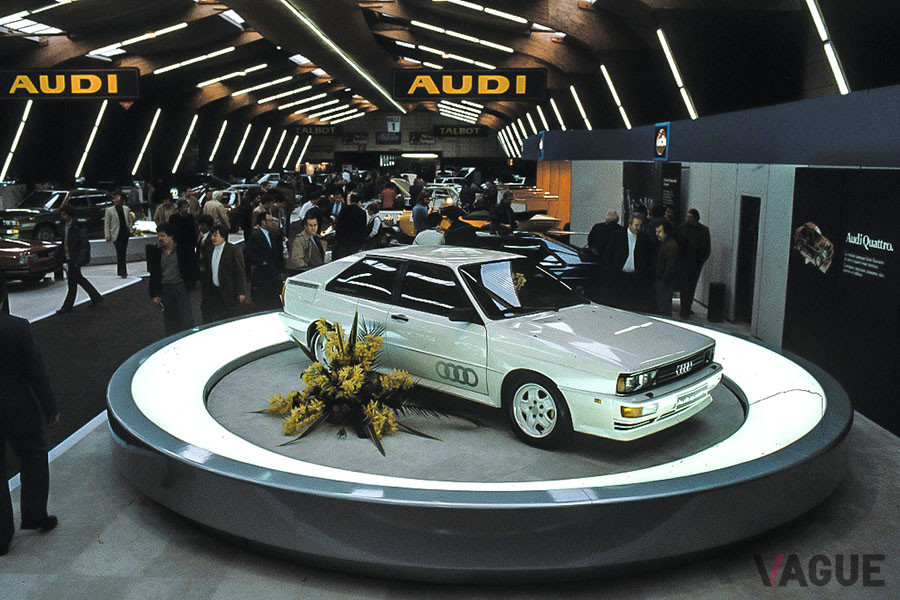 1980年パリ・サロンでデビューしたアウディ・クワトロ