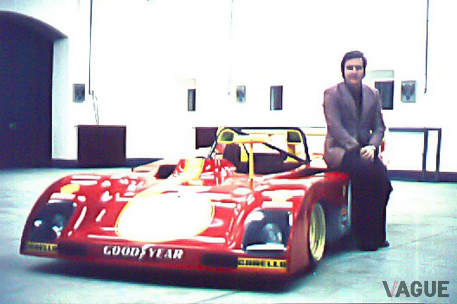 1973年、フェラーリ312と2ショットのマルミローリ氏