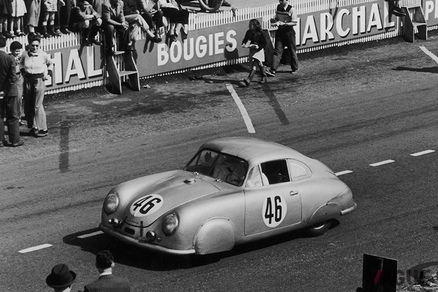 1951年ル・マンでの「356SL1100」。1100cc以下でのクラス優勝を果たした