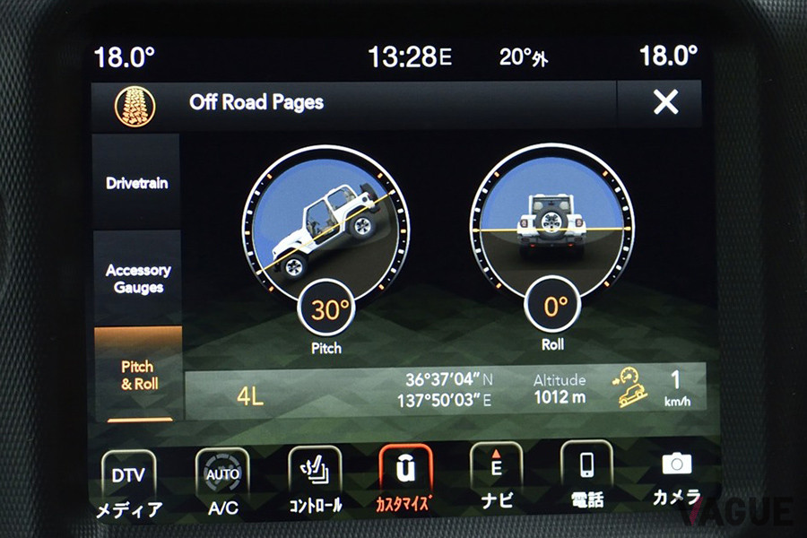 30度以上の傾斜角のぬかるんだ路面では、ヒルディセントコントロールでラングラー任せにした方が無難