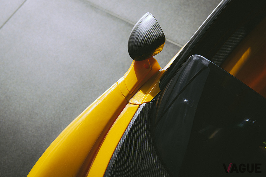 カーボン調のサイドミラー。カーボンもリアルに再現されている