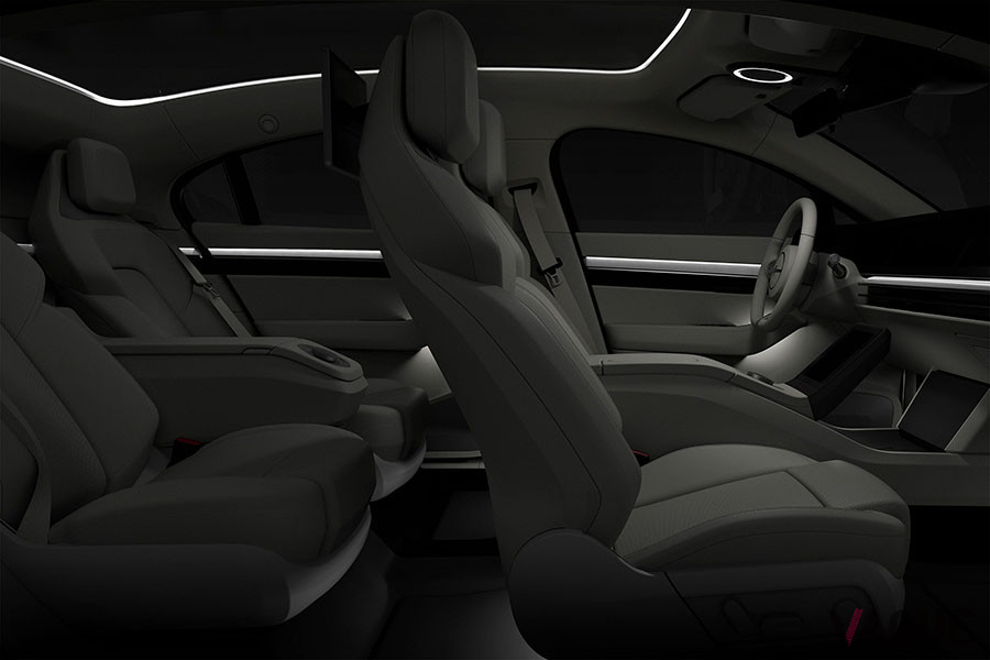 ソニーの電気自動車「VISION-S Prototype」のインテリア