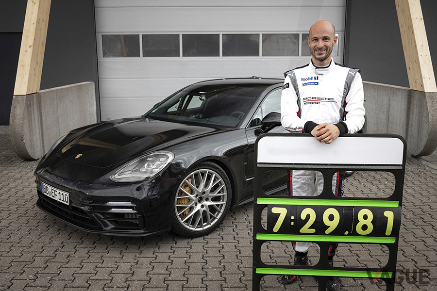 カテゴリー記録を打ち立てた新型「パナメーラ」とドライバー、ラース・カーン