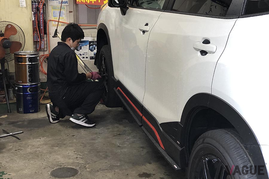 タイヤショップの様子