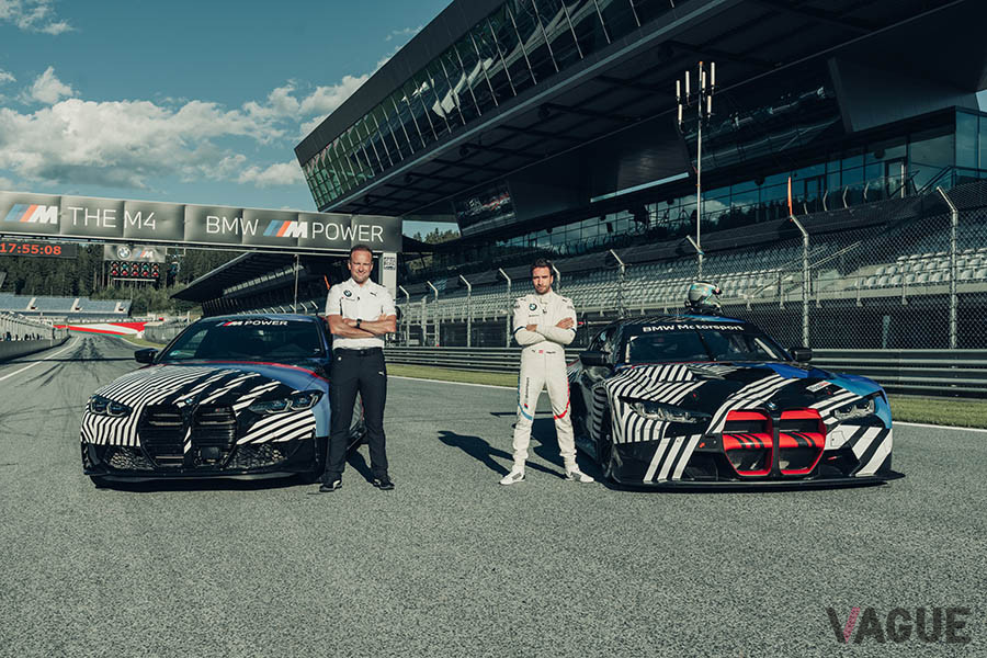 BMW　M社のCEO、マルクス・フラッシュ（左）と、DTMドライバー、フィリップ・エング（右）