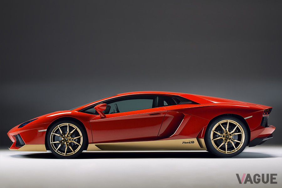 「ミウラ」が誕生して50周年という2016年に50台限定生産された、「アヴェンタドール・ミウラ・オマージュ」