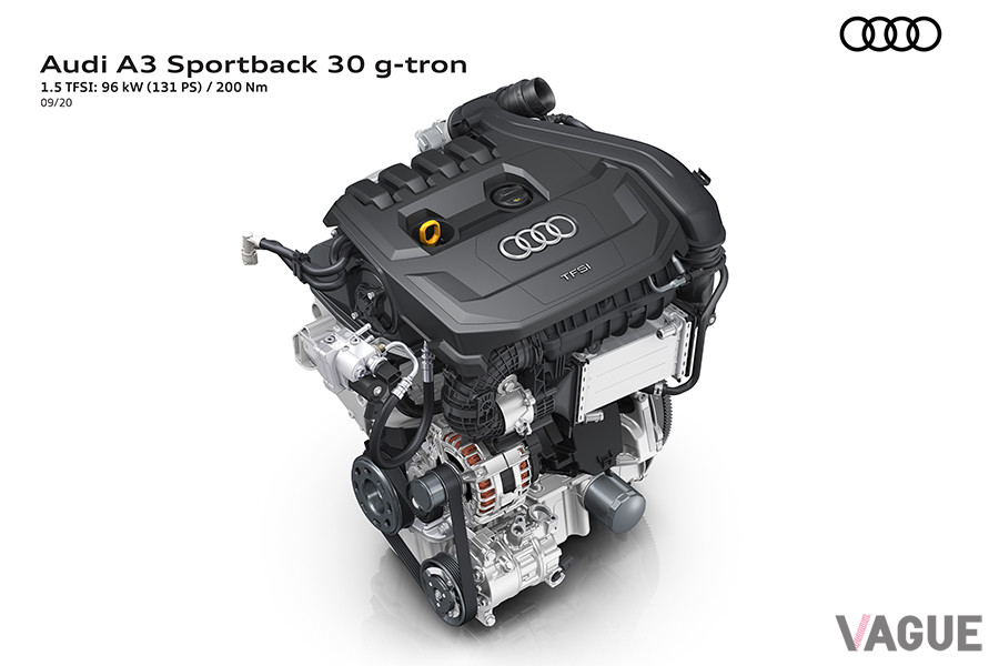 アウディ「A3スポーツバック 30 g-トロン」の1.5TFSIエンジン