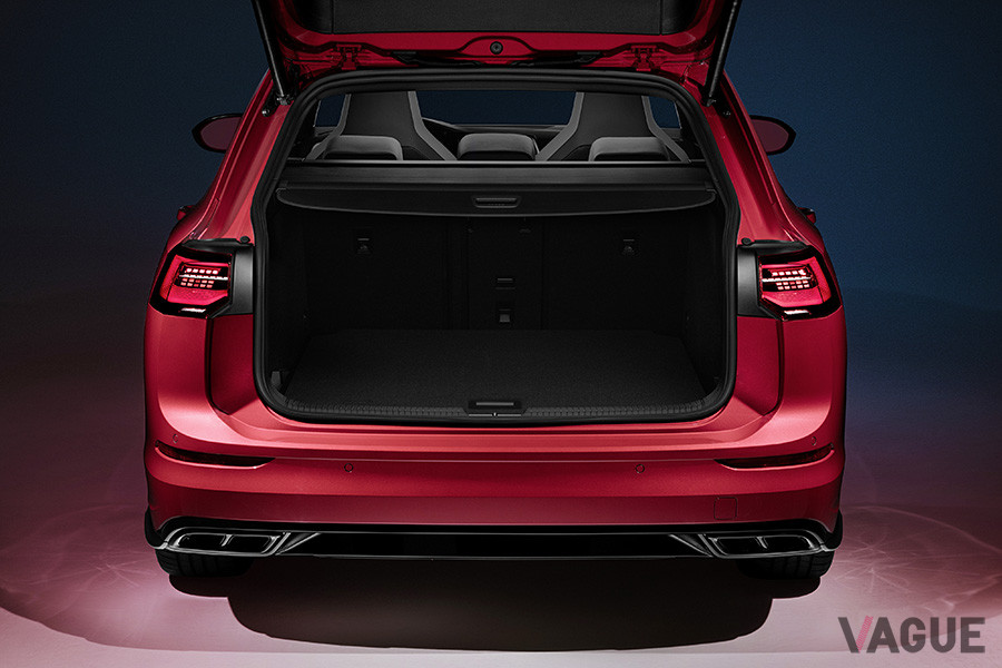 VW新型「ゴルフヴァリアント」のトランクルーム容量は通常時611リッター、後席を倒せば最大1642リッター