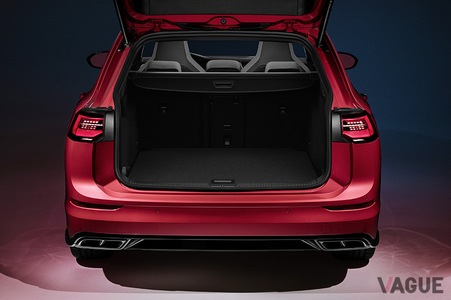 VW新型「ゴルフヴァリアント」のトランクルーム容量は通常時611リッター、後席を倒せば最大1642リッター