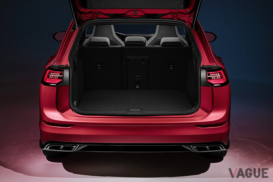 VW新型「ゴルフヴァリアント」のトランクルーム容量は通常時611リッター、後席を倒せば最大1642リッター