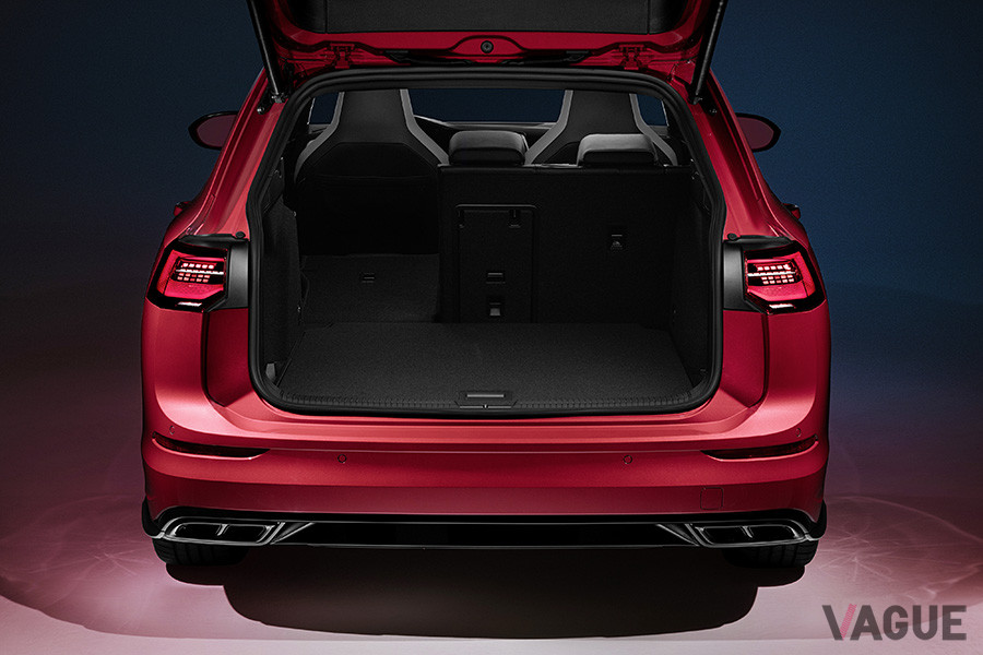 VW新型「ゴルフヴァリアント」のトランクルーム容量は通常時611リッター、後席を倒せば最大1642リッター