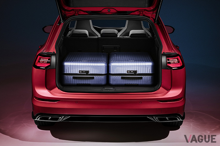 VW新型「ゴルフヴァリアント」のトランクルーム容量は通常時611リッター、後席を倒せば最大1642リッター