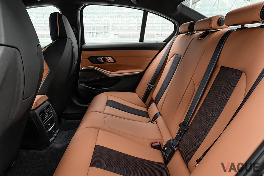 BMW新型「M3セダン コンペティション」のリアシート