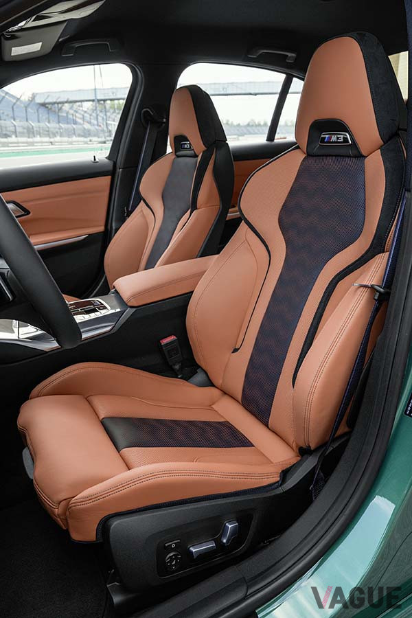 BMW新型「M3セダン コンペティション」のフロントシート