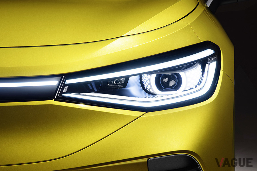 VWの電気自動車（BEV）SUV、「ID.4」のIQライト LEDマトリックスヘッドライト
