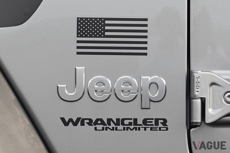 フロントフェンダーのUS国旗デカール