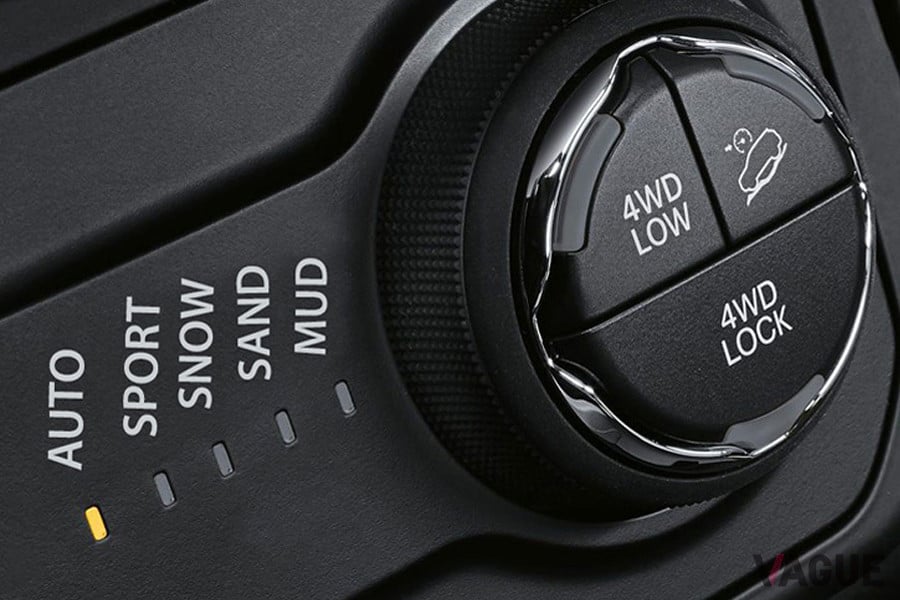 レネゲード4xe専用モードとして、スロットルレスポンスとステアリングをシャープにする「SPORTモード」が新たに追加