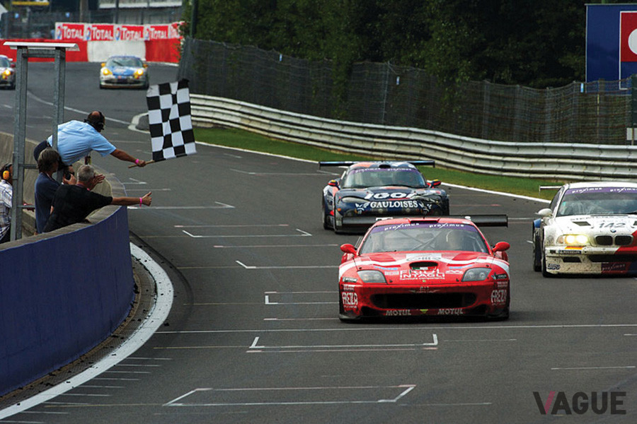 現役時代のフェラーリ「550 GT1 プロドライブ」。スパ24時間レースでの総合優勝も果たしている（C）2020 Courtesy of RM Sotheby's
