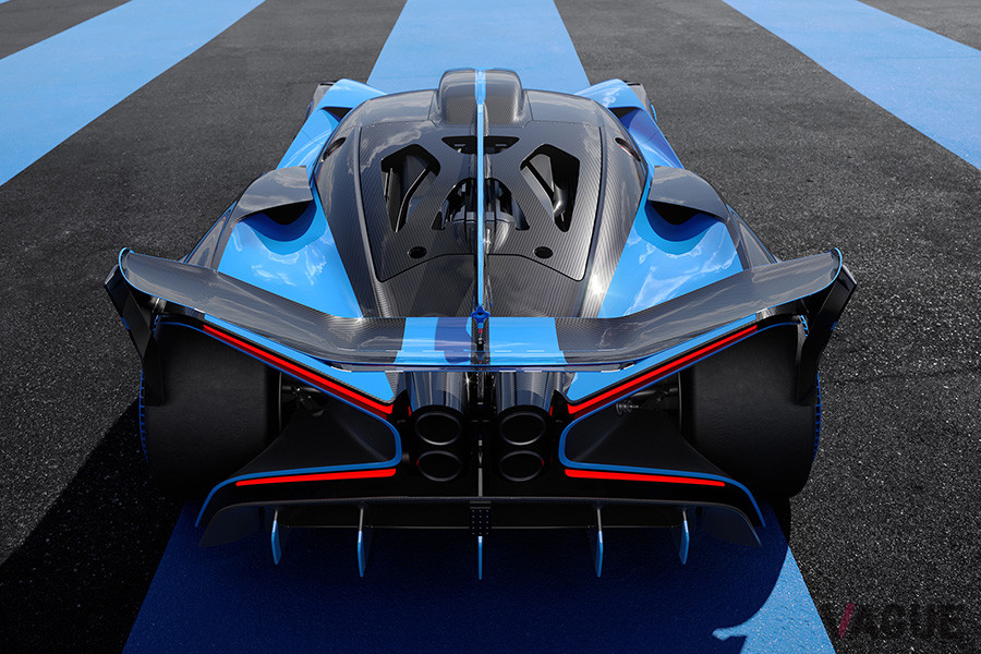 最高出力1850ps、最大トルク1850Nm、最高速度500km／h以上というブガッティ「ボライド」