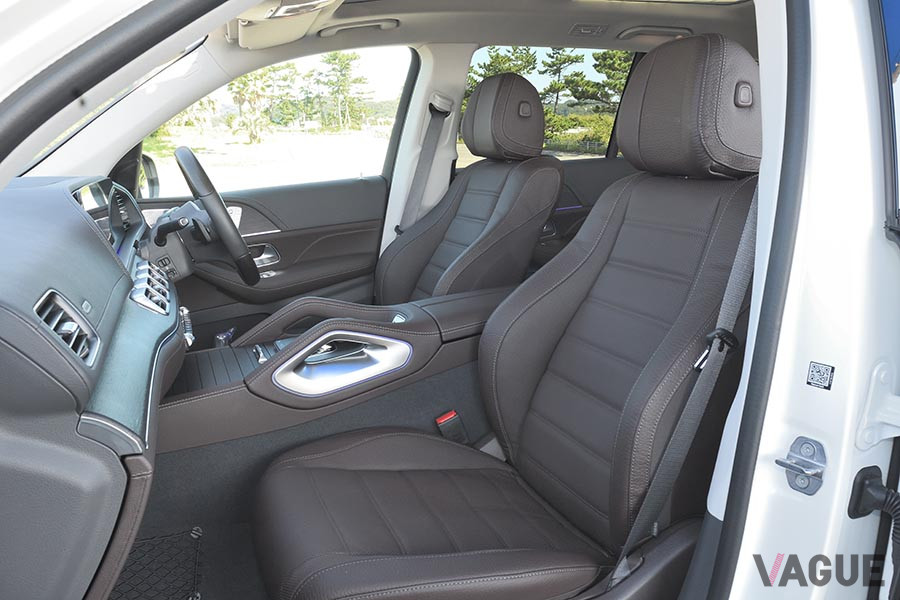メルセデス・ベンツ「GLS 400d 4マティック」のフロントシート