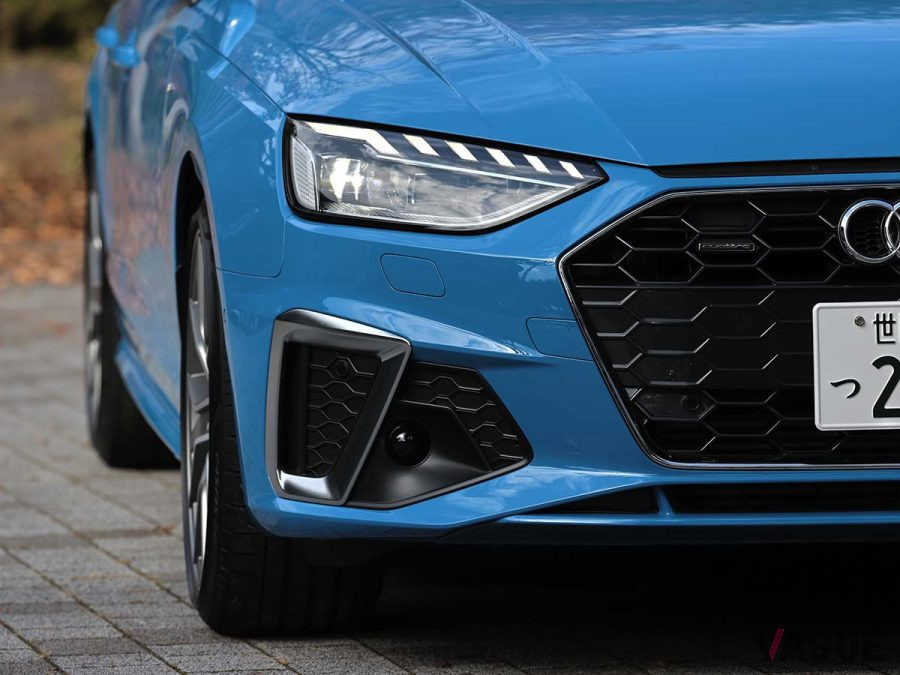 アウディ新型「A4 45 TFSIクワトロ Sライン」のフロントLEDライトまわり