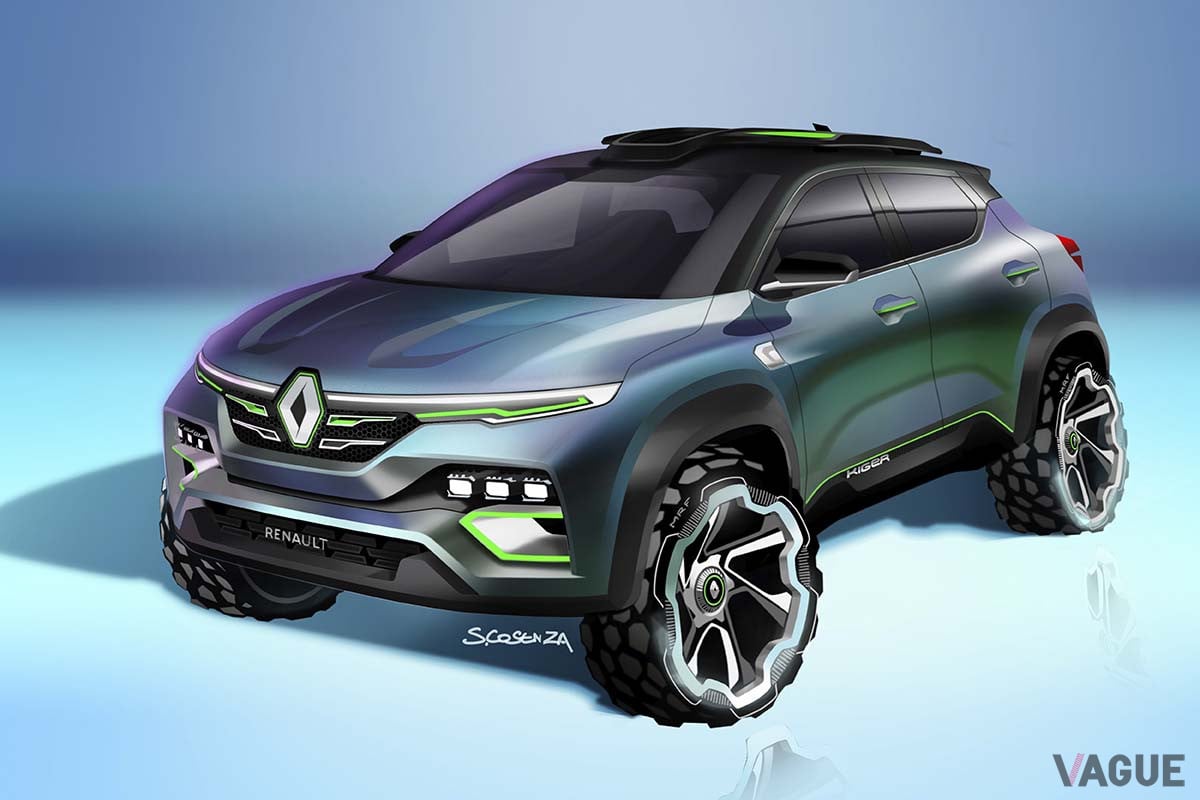ルノーのインド市場専用コンパクトSUV「Kiger（キガー）」のデザインドラフト