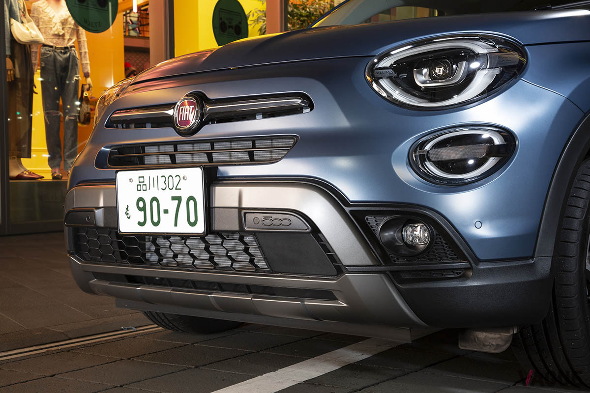 マットクローム仕上げのフロントモールディング