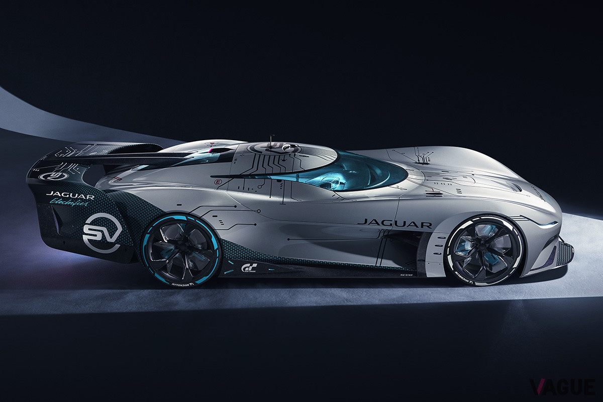 PlayStation4用「グランツーリスモ」向けのフル電気自動車（EV）のバーチャル・レーシングカー、ジャガー「Vision Gran Turismo SV」