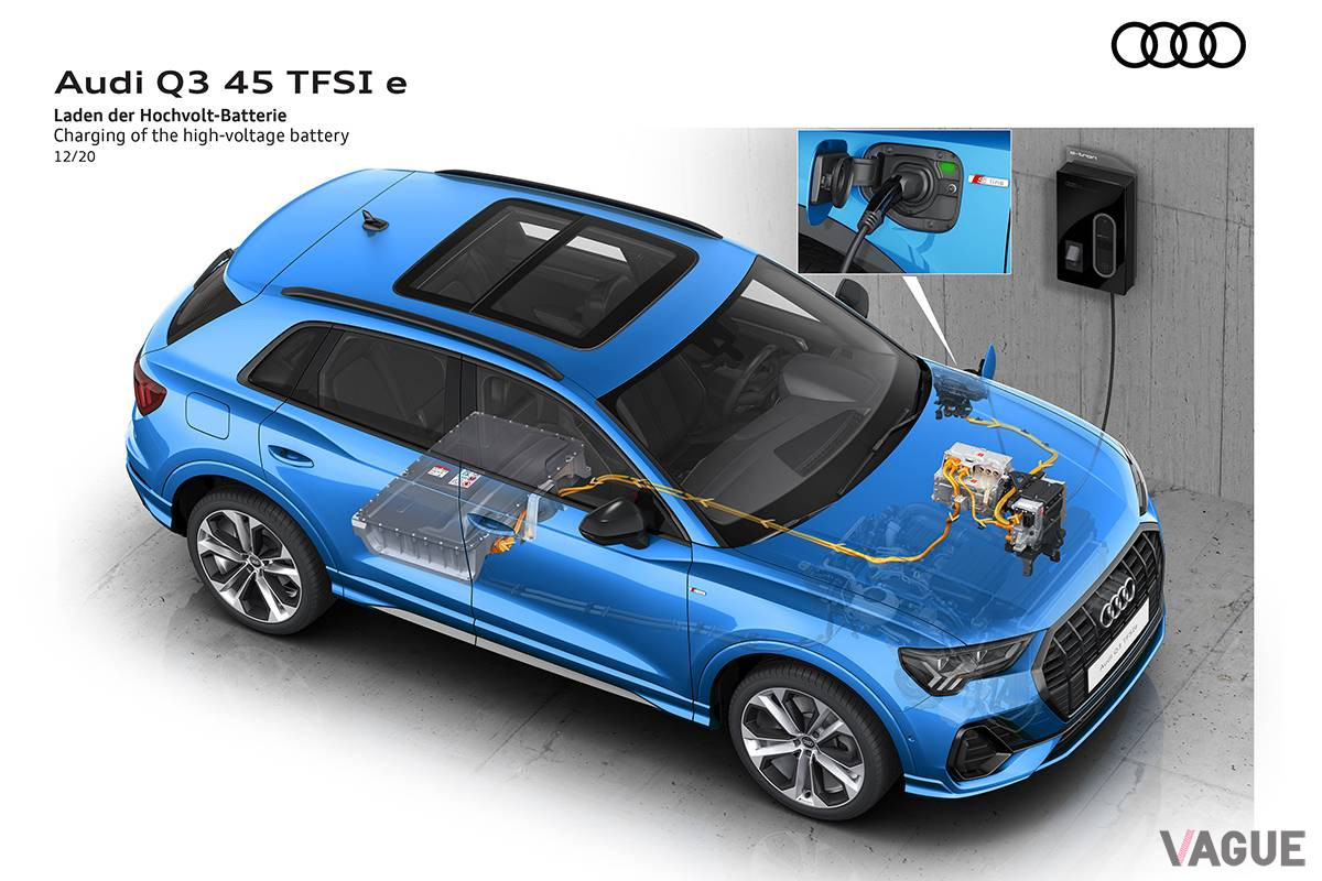 アウディ「Q3 45 TFSIe」のリチウムバッテリー