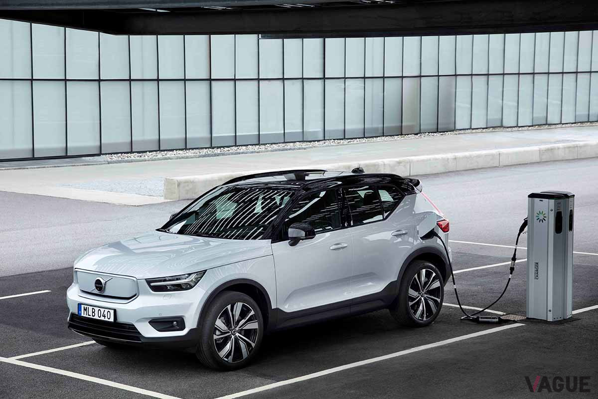 フルEVのボルボ「XC40 リチャージP8 AWD」。2021年に日本でも登場する予定だ