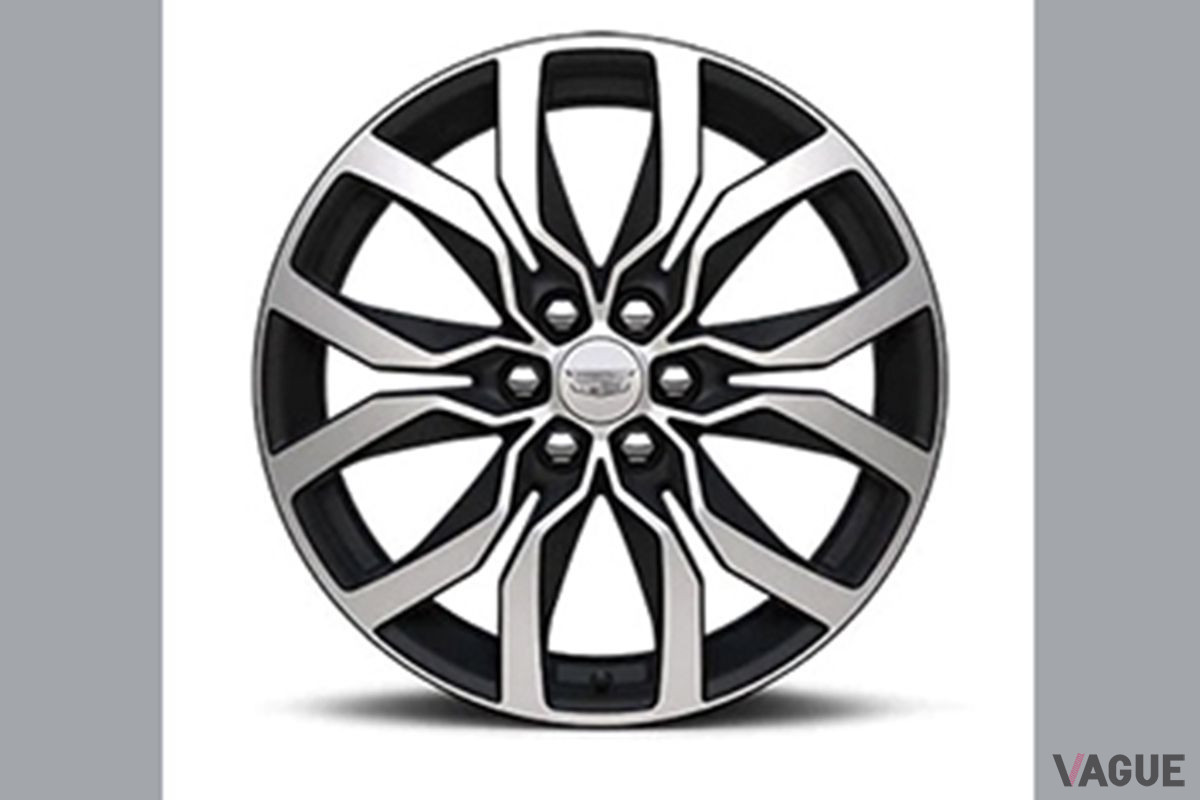 キャデラック「XT5」に採用された20インチの「6スプリットスポーク ダイアモンドカット＆ダークアンドロイドサテンフィニッシュ」
