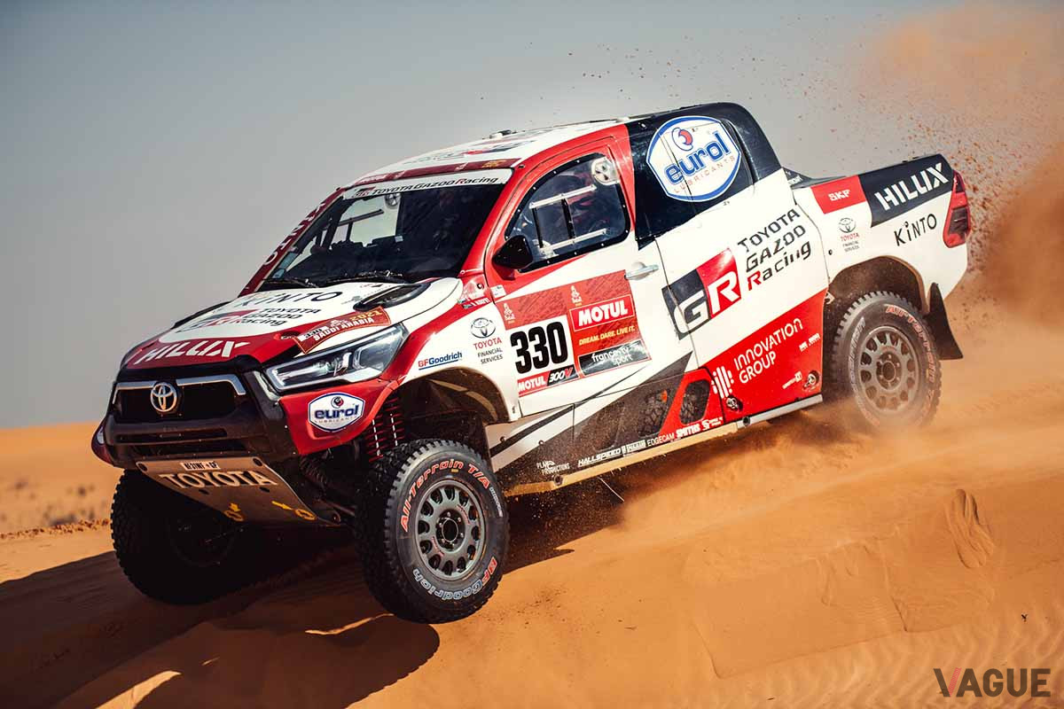 21位だったトヨタGAZOOレーシング「ハイラックス」シャミア・ヴァリアワ／デニス・マーフィ選手組