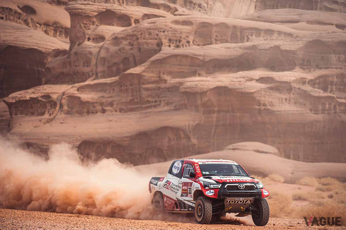 21位だったトヨタGAZOOレーシング「ハイラックス」シャミア・ヴァリアワ／デニス・マーフィ選手組