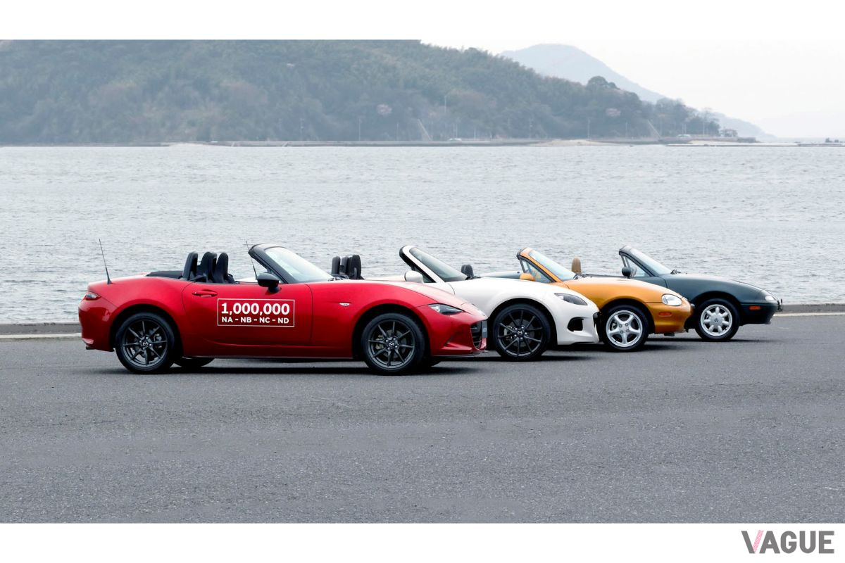 マツダ「ロードスター」。初代から現行型（NA／NB／NC／ND）